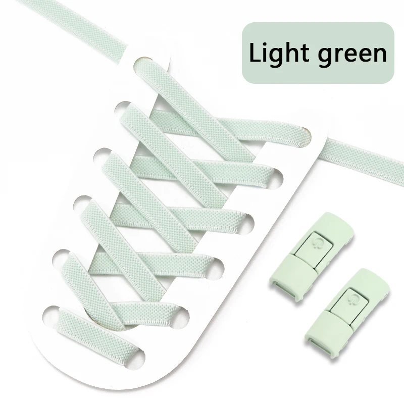 Kleurrijke Press Lock Geen Stropdas Schoenveter Elastische Schoenveters voor Sneakers Sport Tieless Elastische Veters One Size Fit Alle Volwassen Kinderen - afbeelding 1