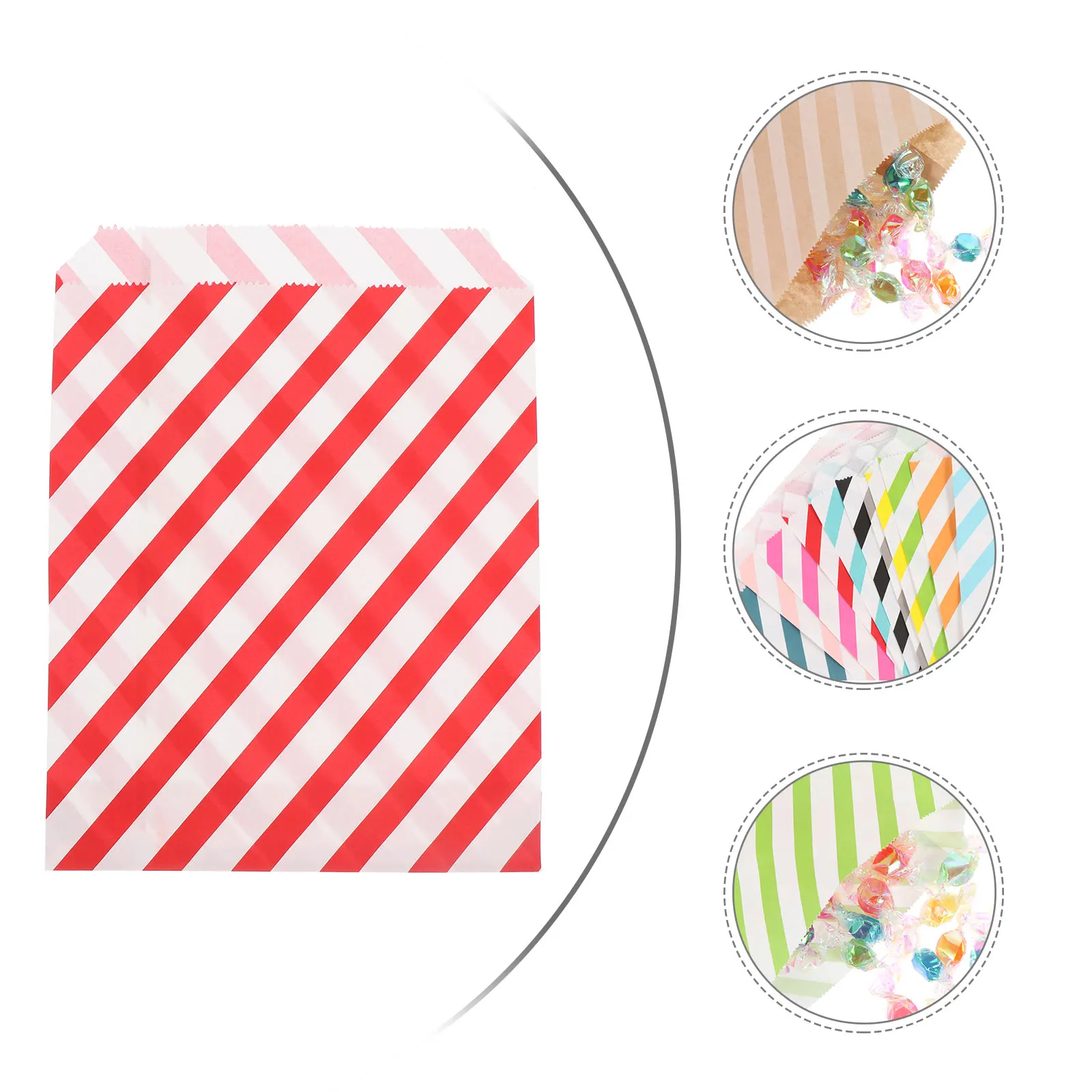 

1Set Premium Paper Gift Bags Party Favor Set Food Paper Bags Candy Packaging Baking Clips Stickers Rope Favors Bag