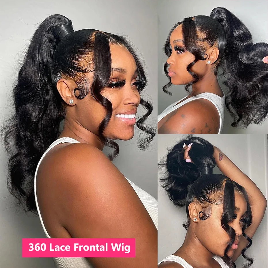 Body Wave 360 Full HD Transparent Lace Front Wigs Human Hair wig Pre Plucked Brazilian Hair 13x4 13x6 Lace Frontal Wig For Women