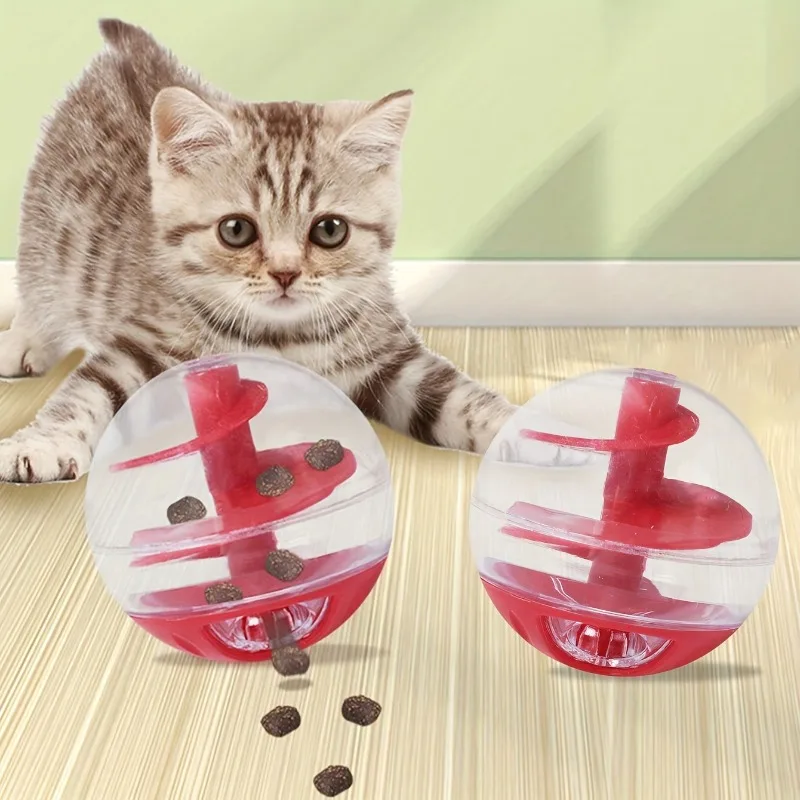Katzenspielzeug, Interaktives Futterpuzzle für Katzen, Slow-Feeder-Ball für Hauskatzen, Unterhaltsames Haustier-Beschäftigungsspielzeug, Keine Batterie Erforderlich