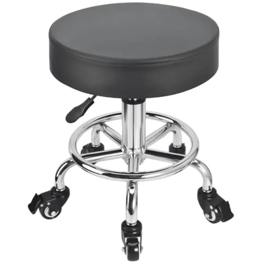 

Low Height Rolling Stool Height Adjustable Low Roller Seat Swivel Small Chair Mechanic Stool Short Stools for Home Office Garag