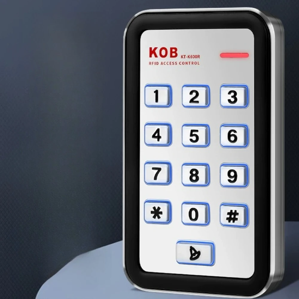 Máquina de Controle de Acesso por Impressão Digital KOB, Tudo em Um, Leitura de Cartão e Senha, Cabeça de Leitura Metálica Exposta/embutida, Resistente à Chuva para Uso Externo