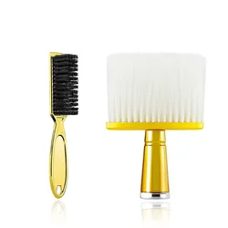 2Pcs Salon Barber Neck Brush Set Haircut Neck Duster Brushes Hairdresser Razor Clipper Cleaning Brush  Men Beard Styling Tool