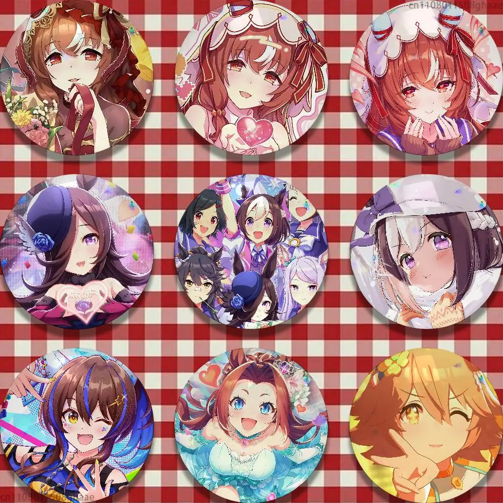 

Umamusume Pretty Derby 32/44/58mm Handmade Pins Round Brooch Badge Backpacks Clothes Jewelry Gifts