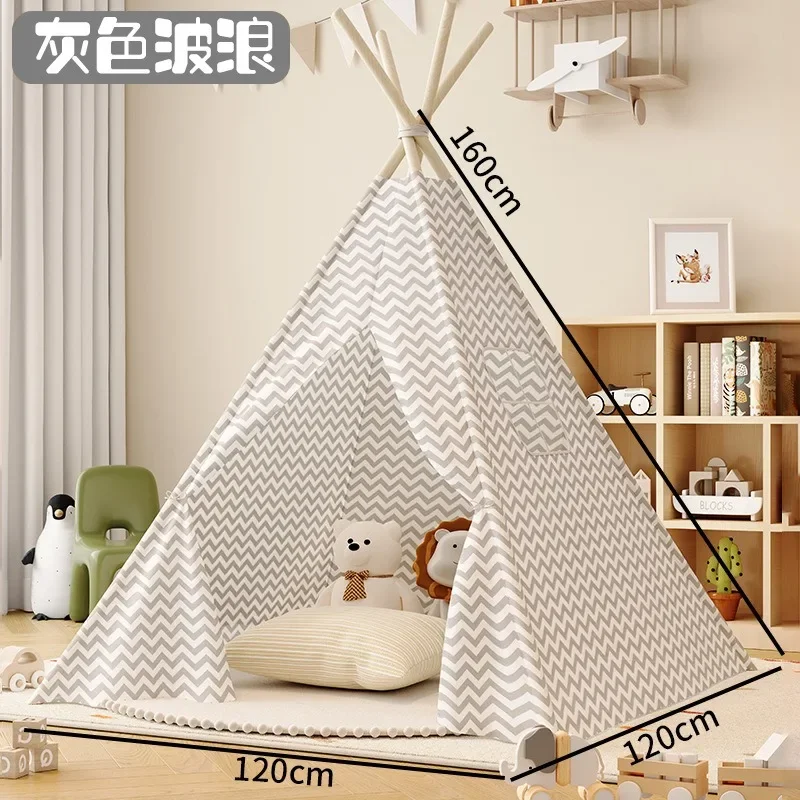 Tents for Kids Indoor Household Play House Wigwam for Children Portable Folding Tipi Teepee Girl and Boy Castle Play Tents