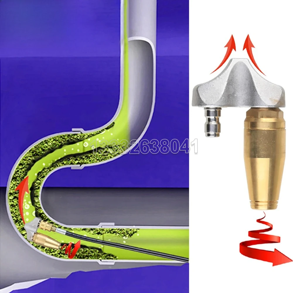 Discount High Pressure Drain Washer Nozzle Self-Propelled Sewer Jetter Pressure Washer Pipe Cleaning Dredge the Sewer 1/4" 3/8"