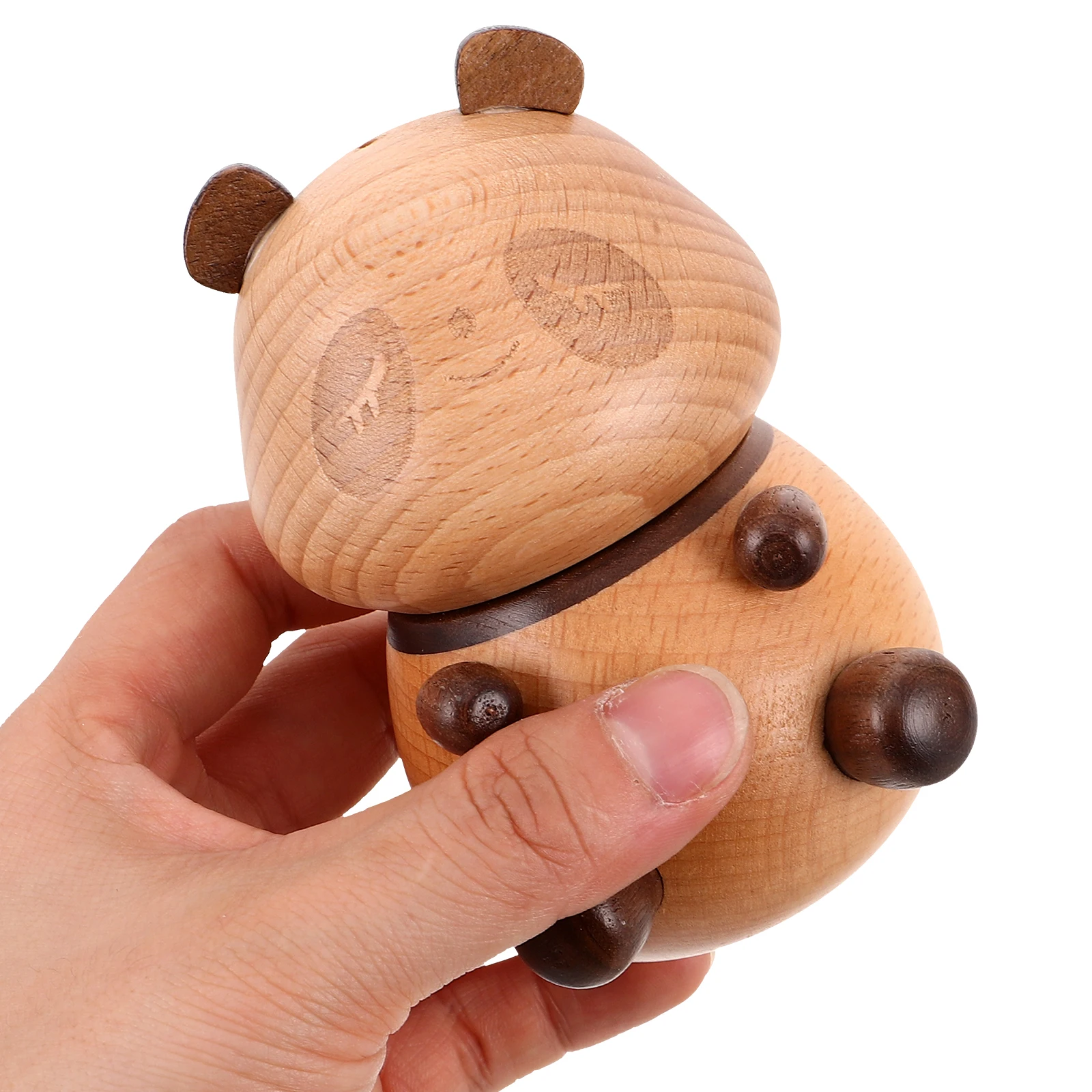 

Cute Toothpick Holder Cartoon Wooden Dispenser Funny Animal Shaped Decorative Box for Home Guesthouse Light Brown