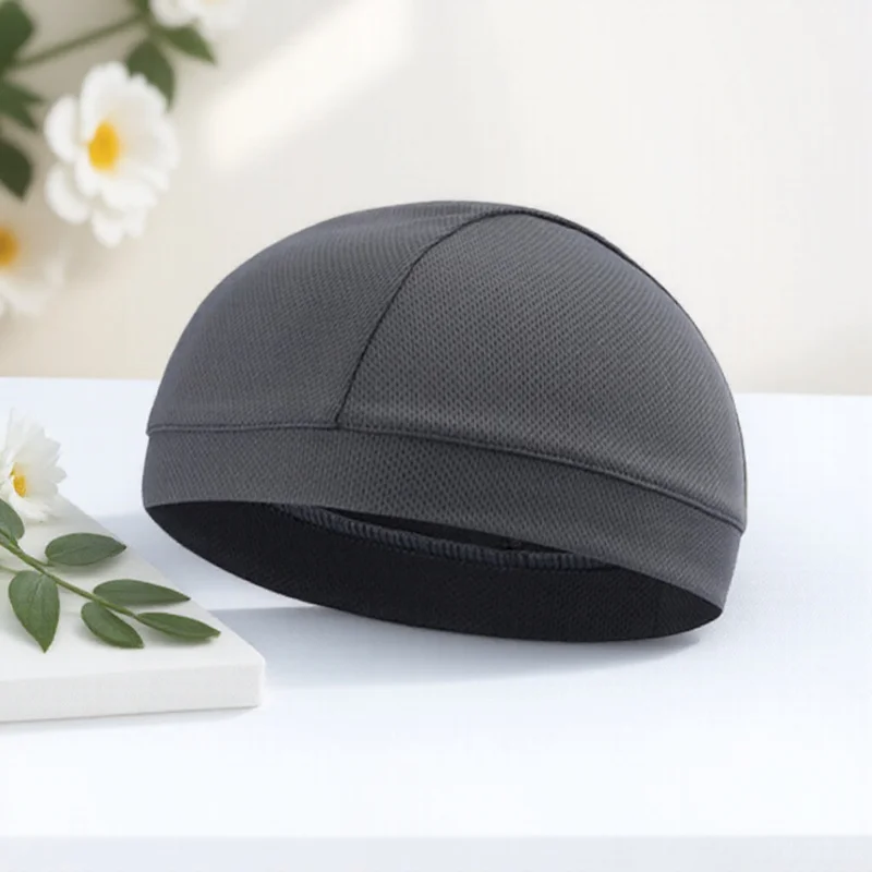 

Quick Dry Inner Liner Cap High Elasticity Sweat Absorbing For Cycling Running Beanie Hat For Men Women (Dark Gray) Cycling