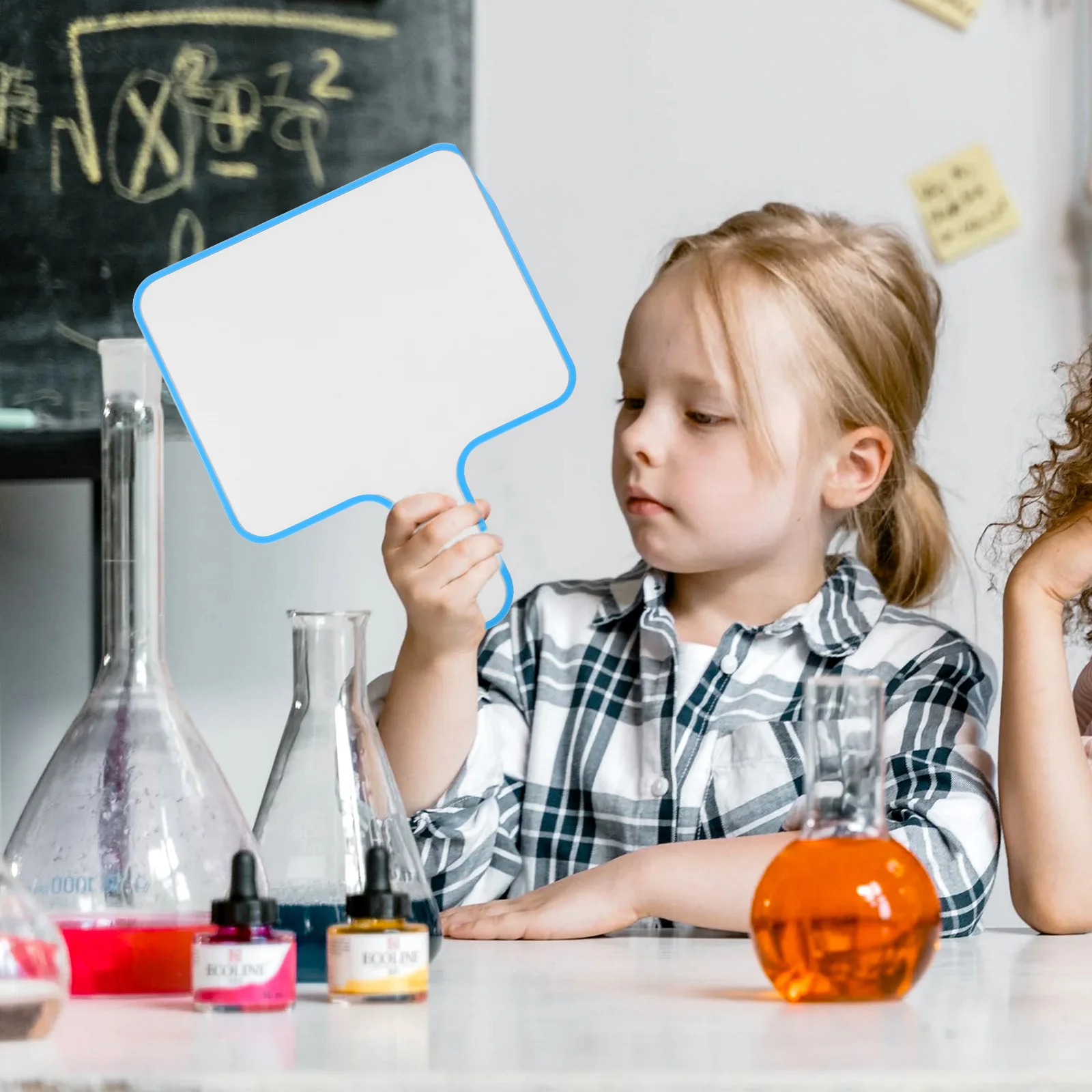 2 Stück Whiteboard Handheld Whiteboard Trocken lösch paddel Anzeigetafel klein für Schreibtafeln leer tragbaren Studenten