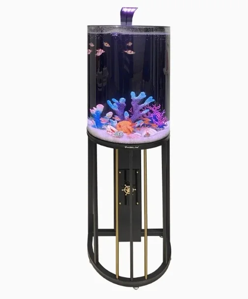 Creative Cylindrical Fish Tank Ecological Floor Living Room Fish Tank Small Fish Globe round Aquarium New