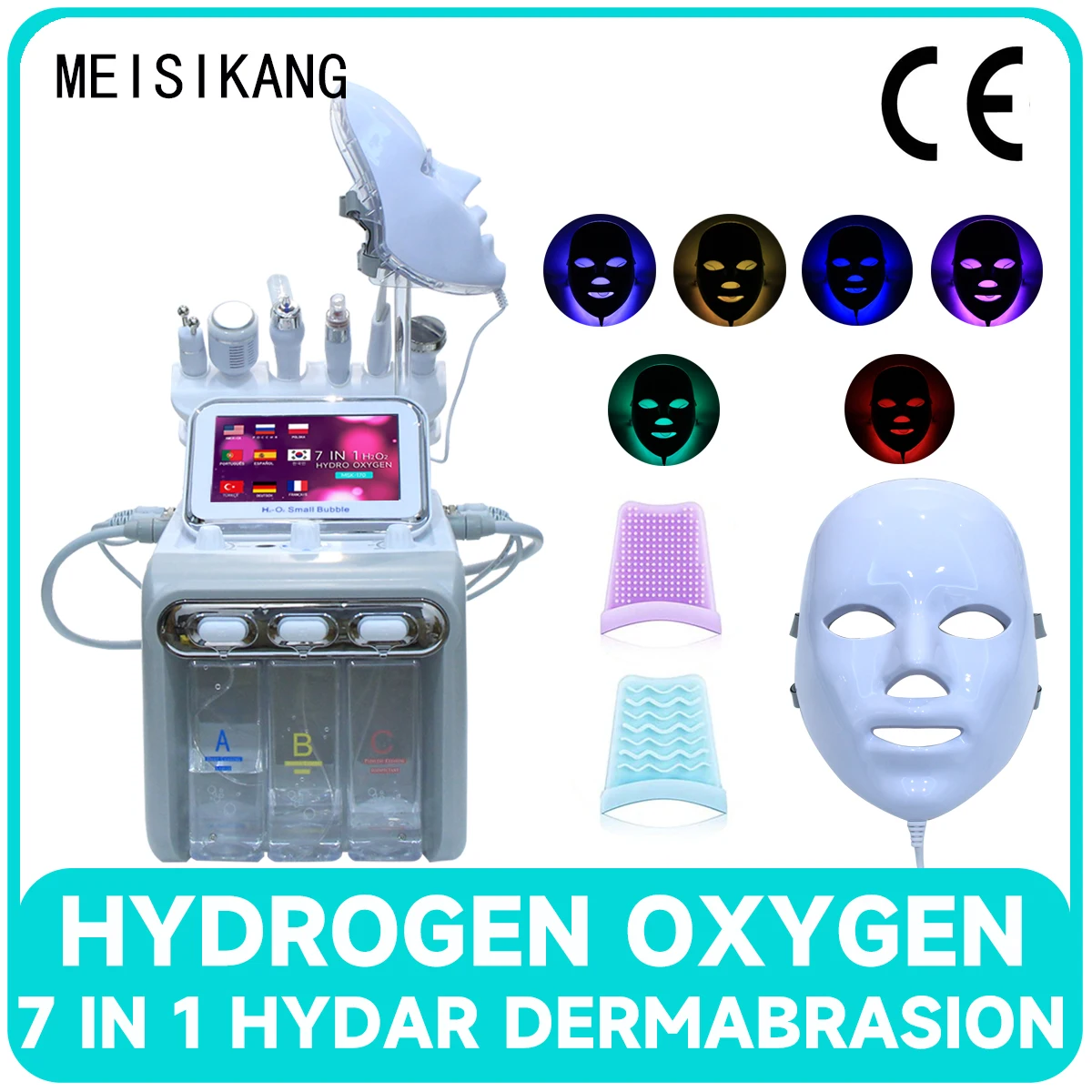 MEISIKANG 7 IN 1  Hydra Machine Skin Tightening  Deep Cleaning Pores Blackheads Removal Hydro Beauty Instrument