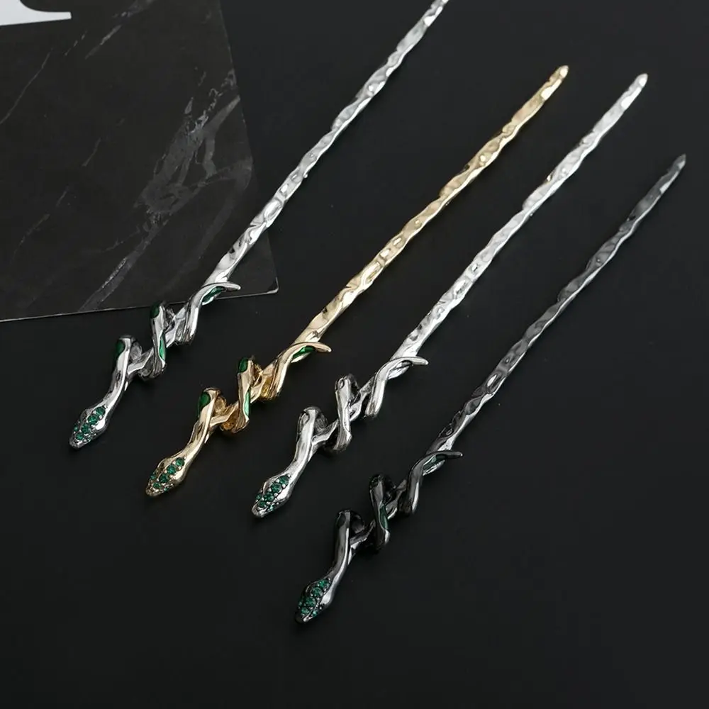

Headwear Cheongsam Girl Hair Accessories Hanfu Hair Sticks Chinese Style Headwear Metal Snake Hairpin Ancient Style Hairpin