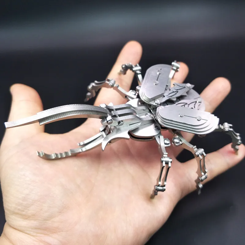 3D Puzzle Cartoon Beetle Metal Model Building Kits for Adults Mechanical Animals  Jigsaw DIY Assembly Toy Children Gift P530