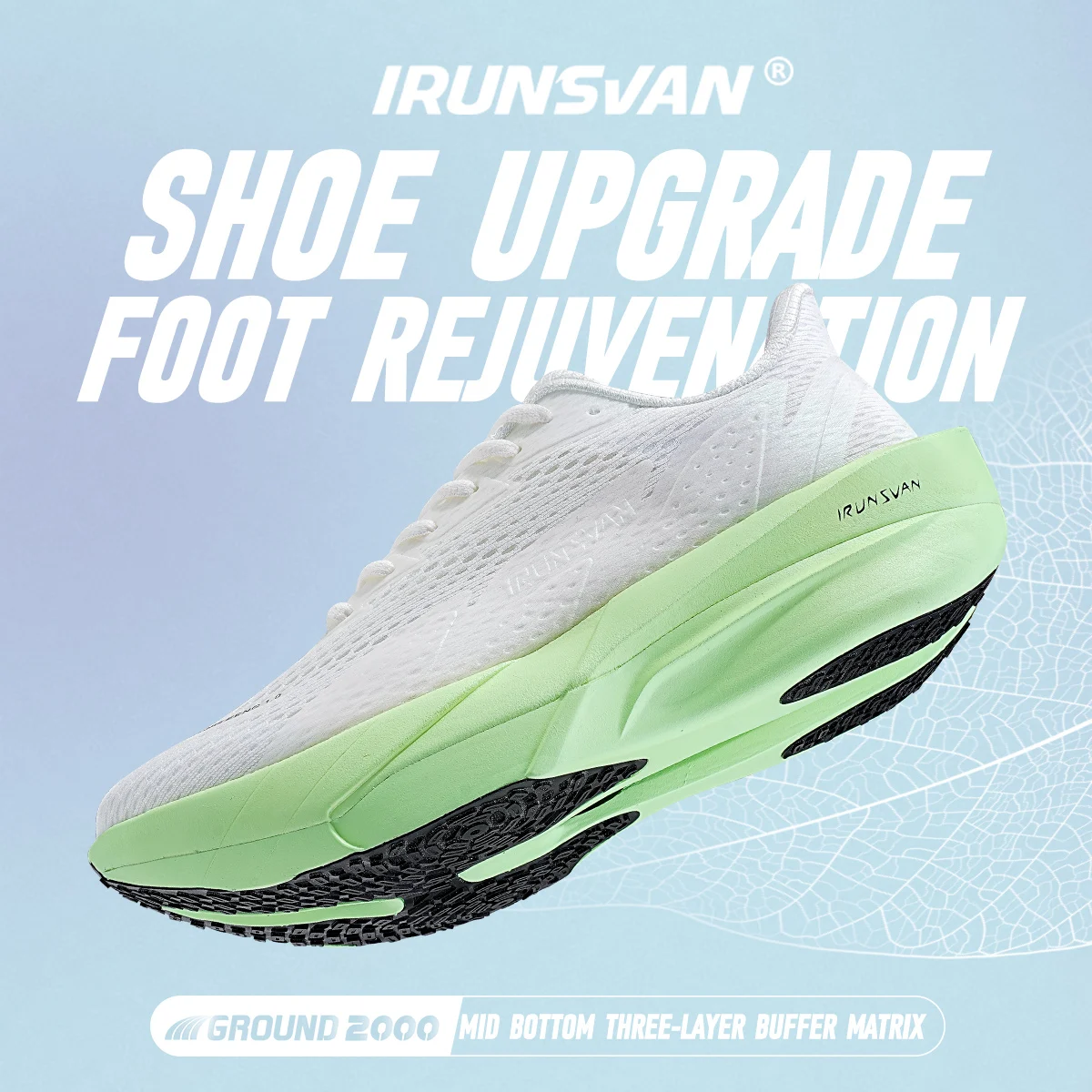 IRUNSVAN Carbon Fiber Sneakers Beginner/Advanced Running Shoes Breathable and Comfortable Thick Bottom Training Shoes Unisex 130