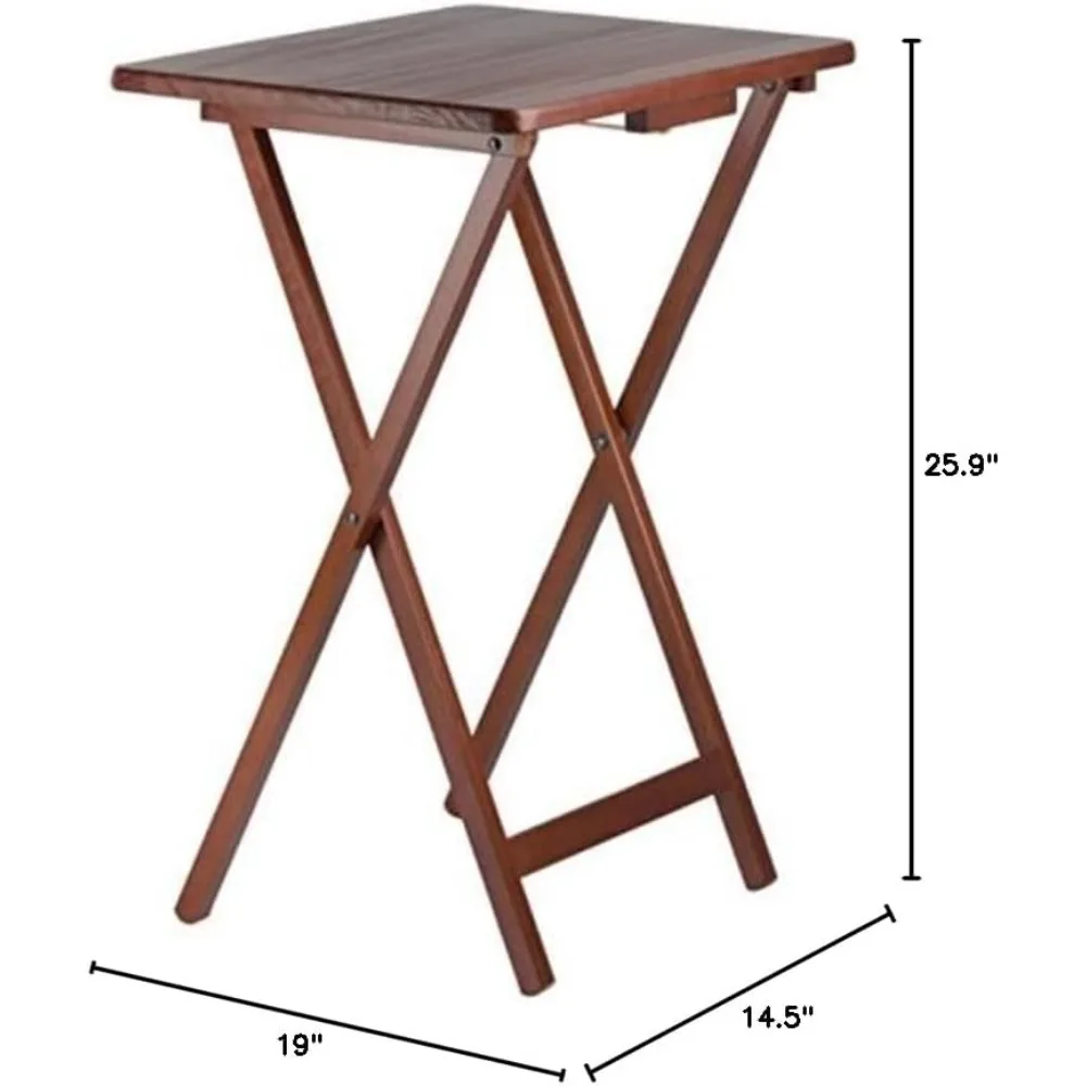 مجموعة صواني تلفزيون مريحة قابلة للطي مكونة من 5 قطع - طاولات مدمجة قوية، تصميم إطار X، طاولات وجبات خفيفة محمولة، تجميع بسيط، مثالية لـ E #2