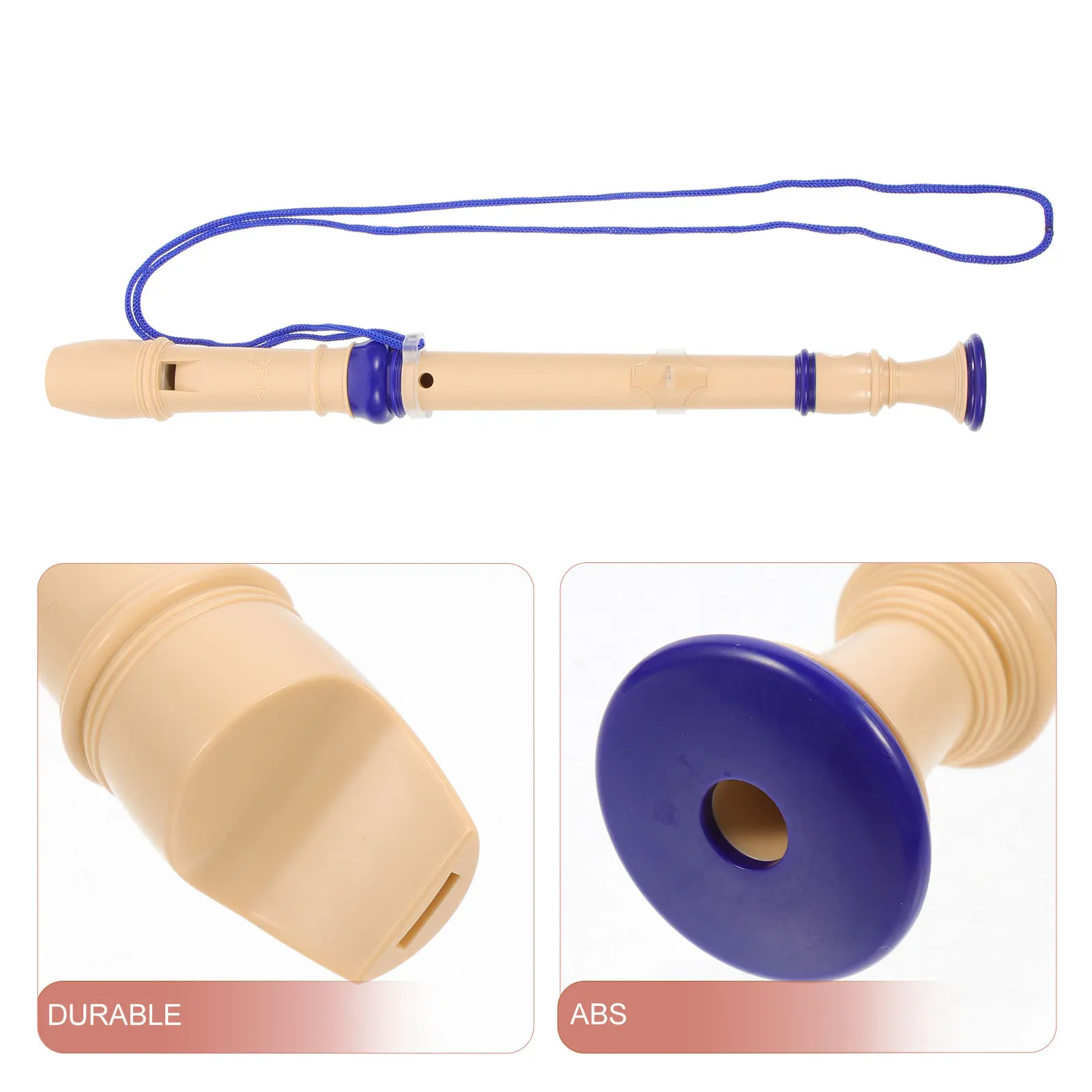 

1 set High Pitch Recorder 8-Hole Detachable Plastic Wind Instrument For Kids Beginners Students Practice German Style
