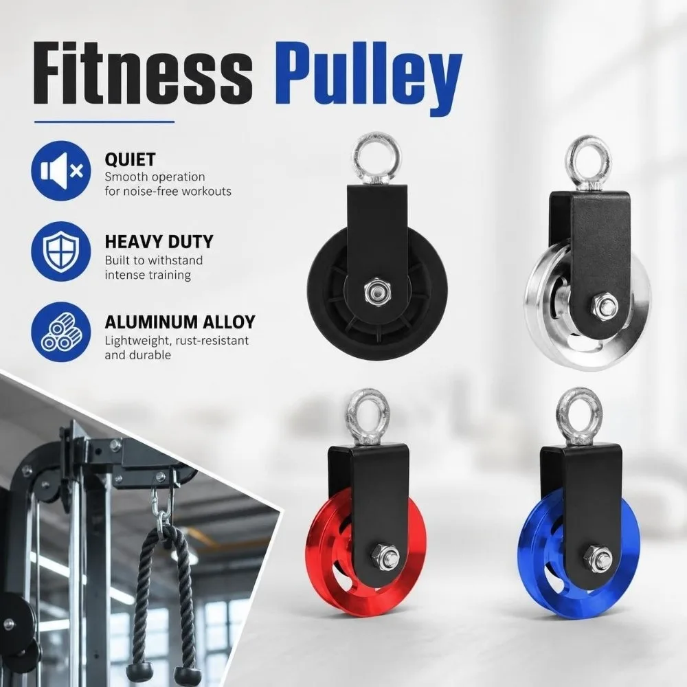 1/3Pcs Fitness Equipment Fitness Pulley Heavy Duty Quiet Gym Pulley Precision Aluminum Alloy Cable Pulley Strength Training