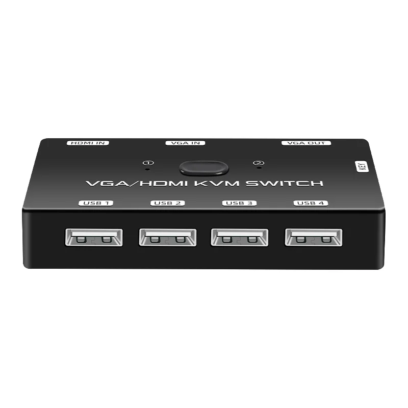 Switch KVM ibrido HDMI VGA combinazione Sharer videoregistratore per Laptop condividi un Set di stampanti per Monitor per Mouse con tastiera 2 In 1 Out