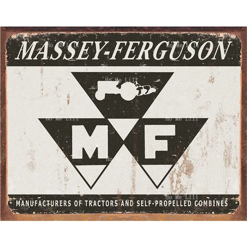 Massey Ferguson Logo Metal Sign Nostalgic Vintage Wall Decor