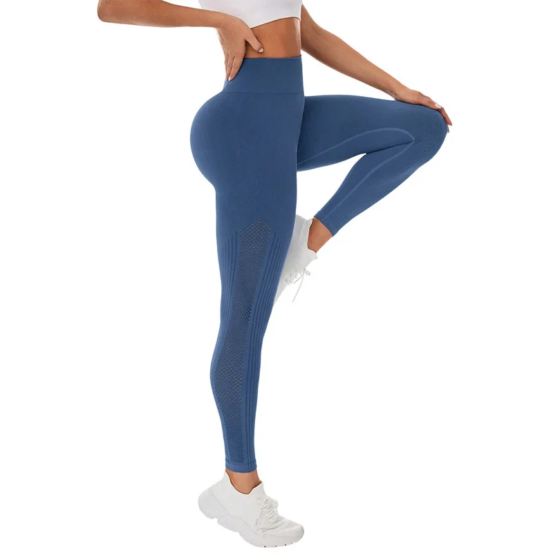 New Women Hollow Out Leggings Gym Fitness High Waist Workout Leggins Yoga Pants Scrunch Sports Training Tights Sportswear