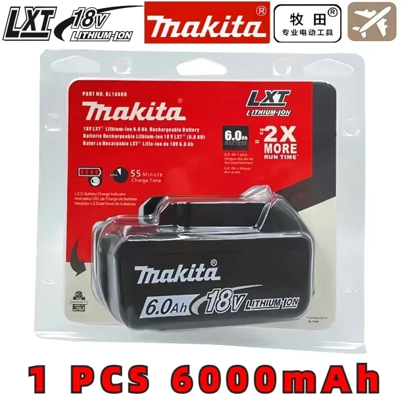 

Original Makita 18V 6Ah 18650 Battery suitable for DTD173 DTW190 BL1830B BL1850B BL1850 BL1840 BL1860 BL1815 power tools Battery