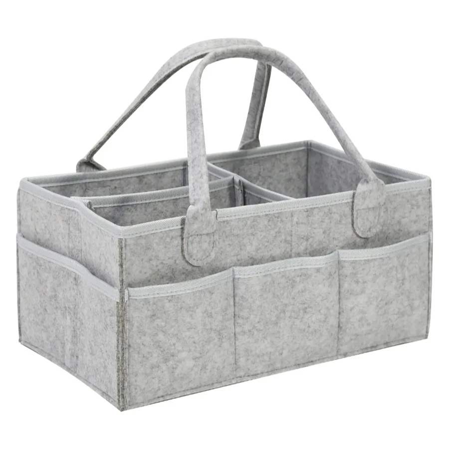 Baby Stroller Accessories Organizer Mommy Tote Bag Foldable Storage Baby Diaper Hanging Bags Thicken Portable Mom Tote Basket