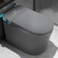 Elongated One Piece Smart Bidet Toilet Built-in Water Tank Unrestricted By Water Pressure Display Screen Warm Water Foot Sensor