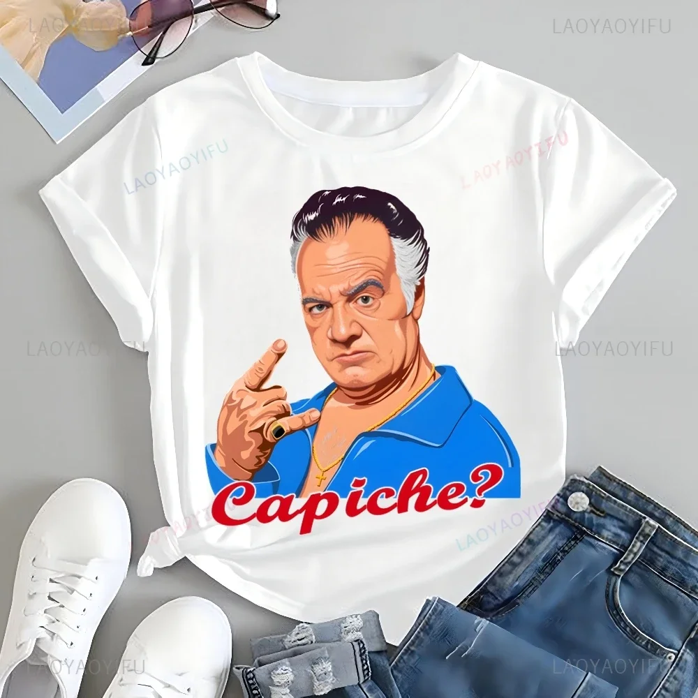 Paulie Gualtieri TV Sopranos Character Print T-shirt Top The Sopranos Trend Short Sleeved Unisex Shirt Graphic Oversized T-shirt