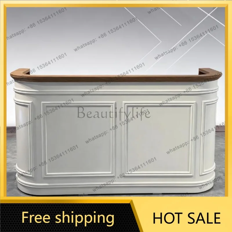 Best Sellers Wood Curved Reception Desks Executive Industrial Aesthetic Reception Desks Welcome Unique Comptoire Accueil Commerc