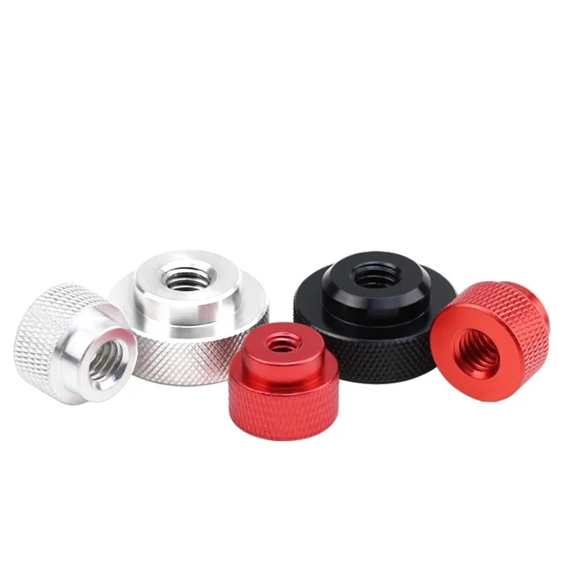 1pcs 3/8 1/4 Aluminum Alloy Blind Hole High Step Thumb Nut Knurled Hand Tighten Bolt Advertising Decorative Nail