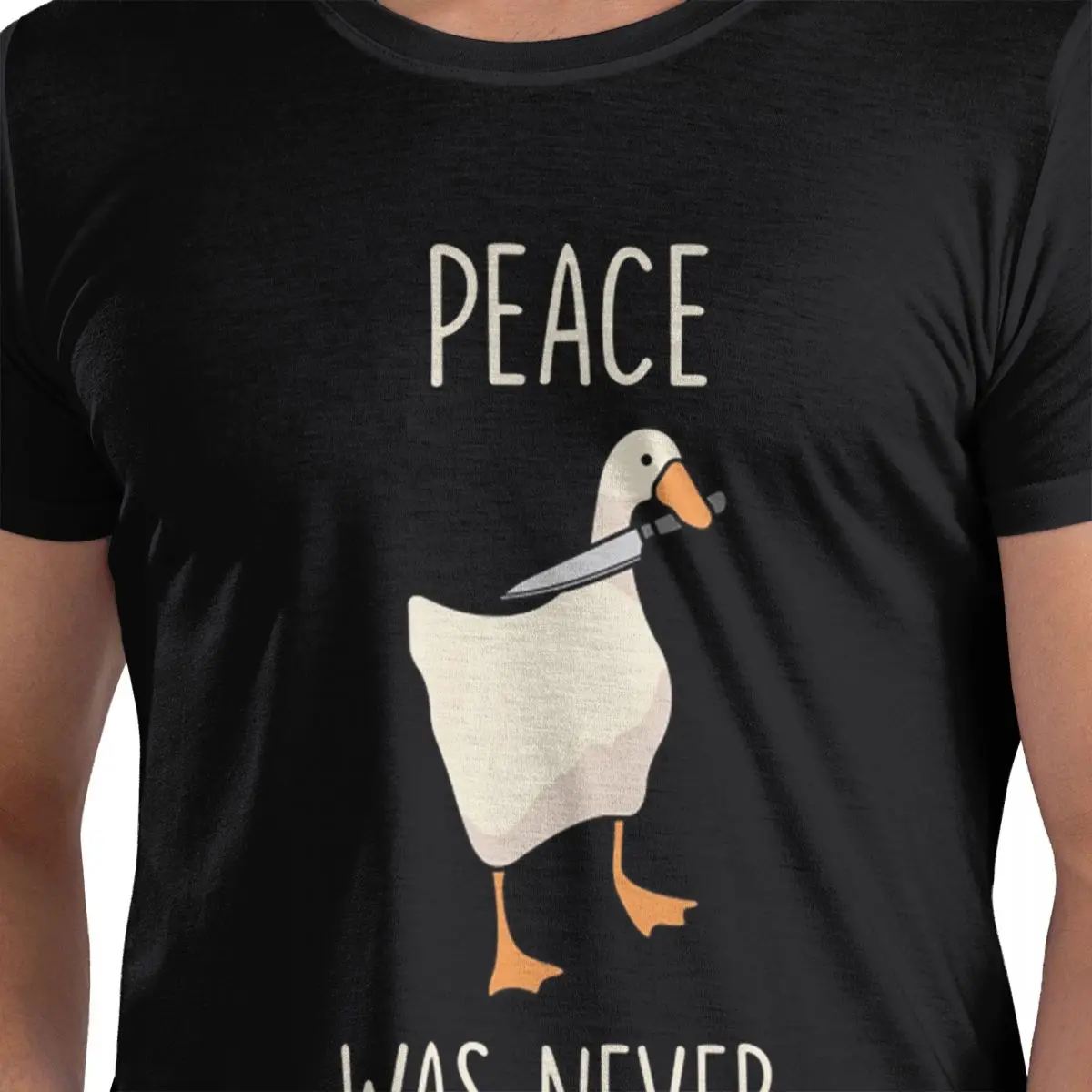

Футболка Goose Goose Peace Was Never An Option, футболка из 100% хлопка, мужские классические футболки с круглым вырезом и коротким рукавом, S-6XL