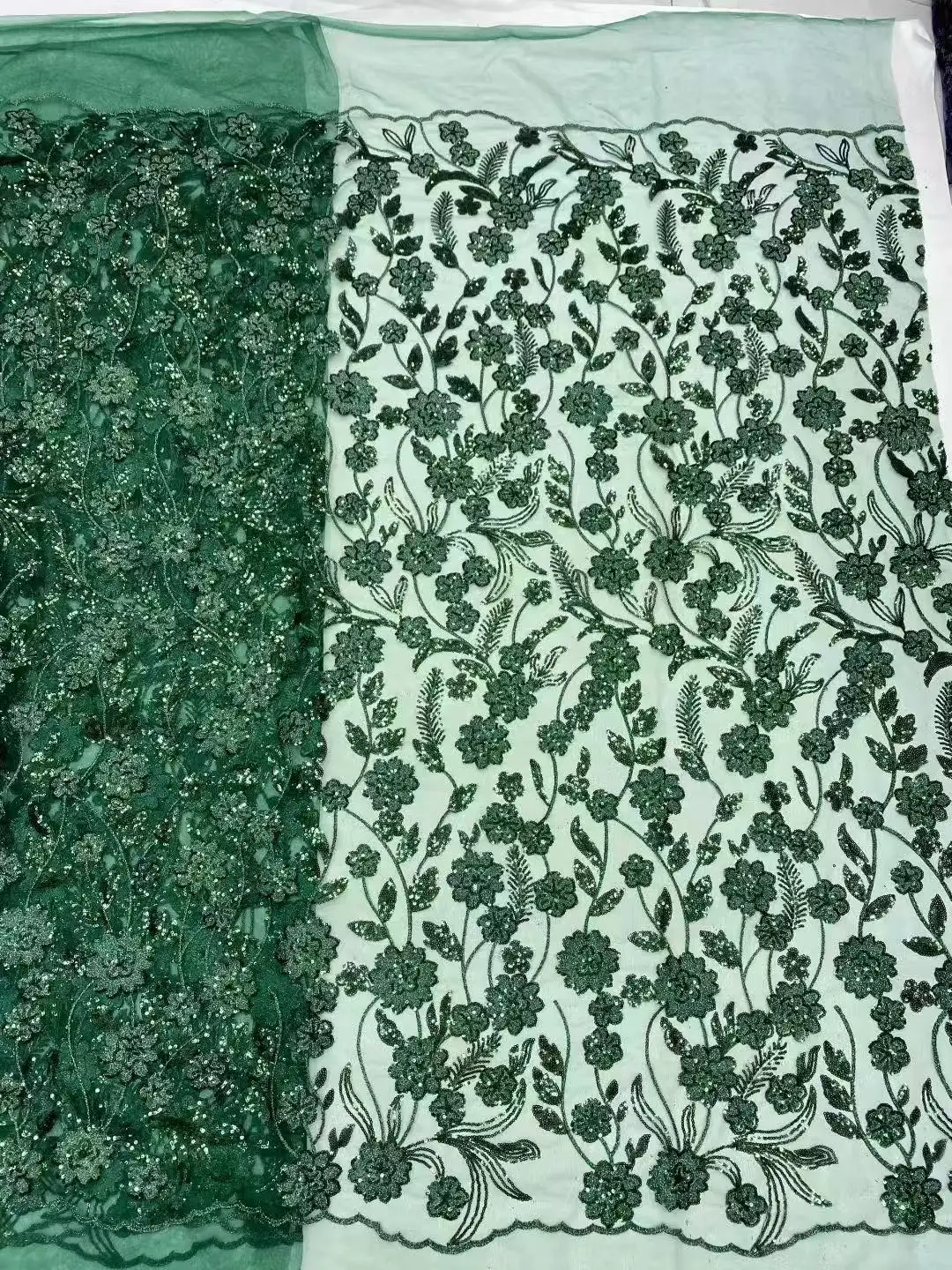 

2025 Latest High Quality African Nigerian With Sequins Tulle Sewing Lace Fabric Beaded Embroidery Dresses Women Sequins