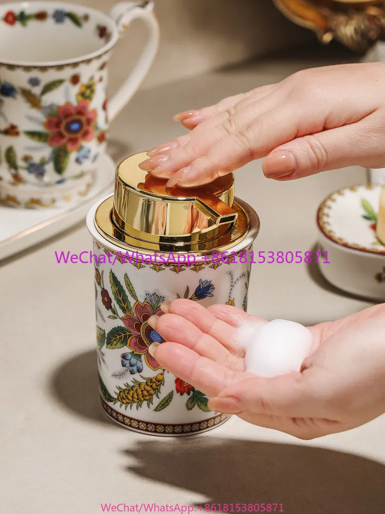 French retro ceramic mouthwash cup high value combination set