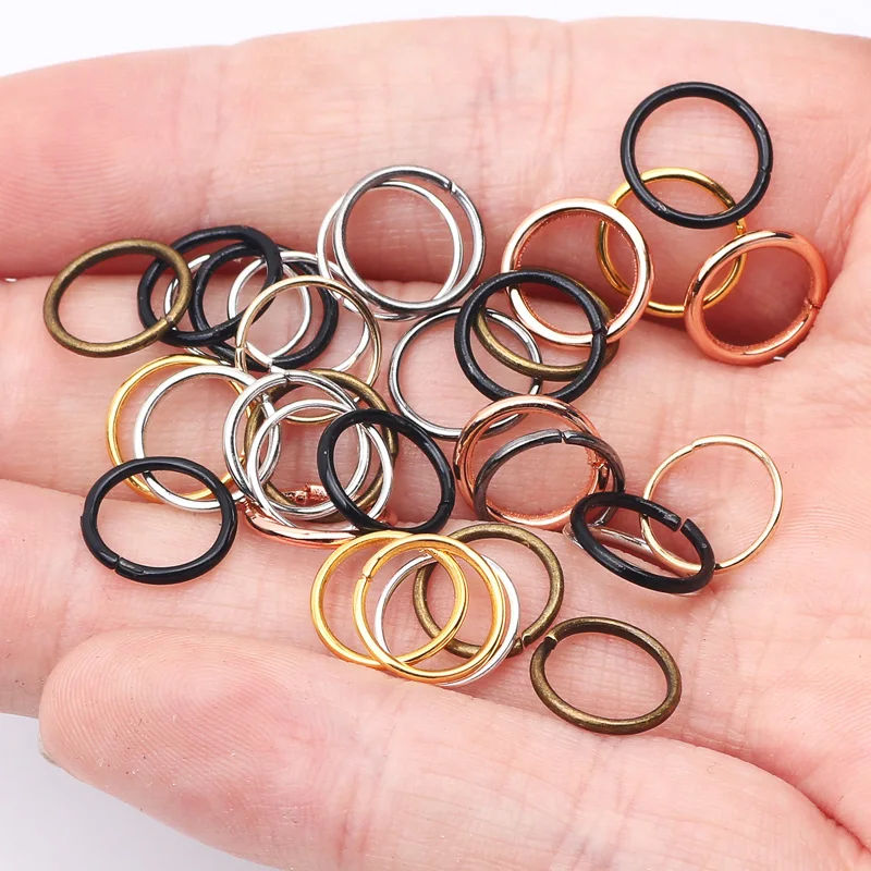 3-16mm Metal Split Ring Open Jump Ring Connectors For DIY Jewelry Making Handmade Necklace Bracelet End Connectors Accessories