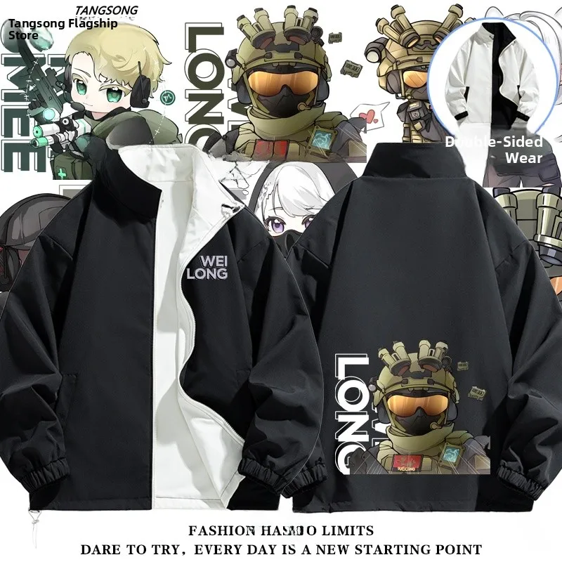 

Двусторонняя куртка Double-Sided Wear Delta Operation Limited Edition Red Wolf, модная, на молнии, с длинными рукавами, из полиэфирного волокна