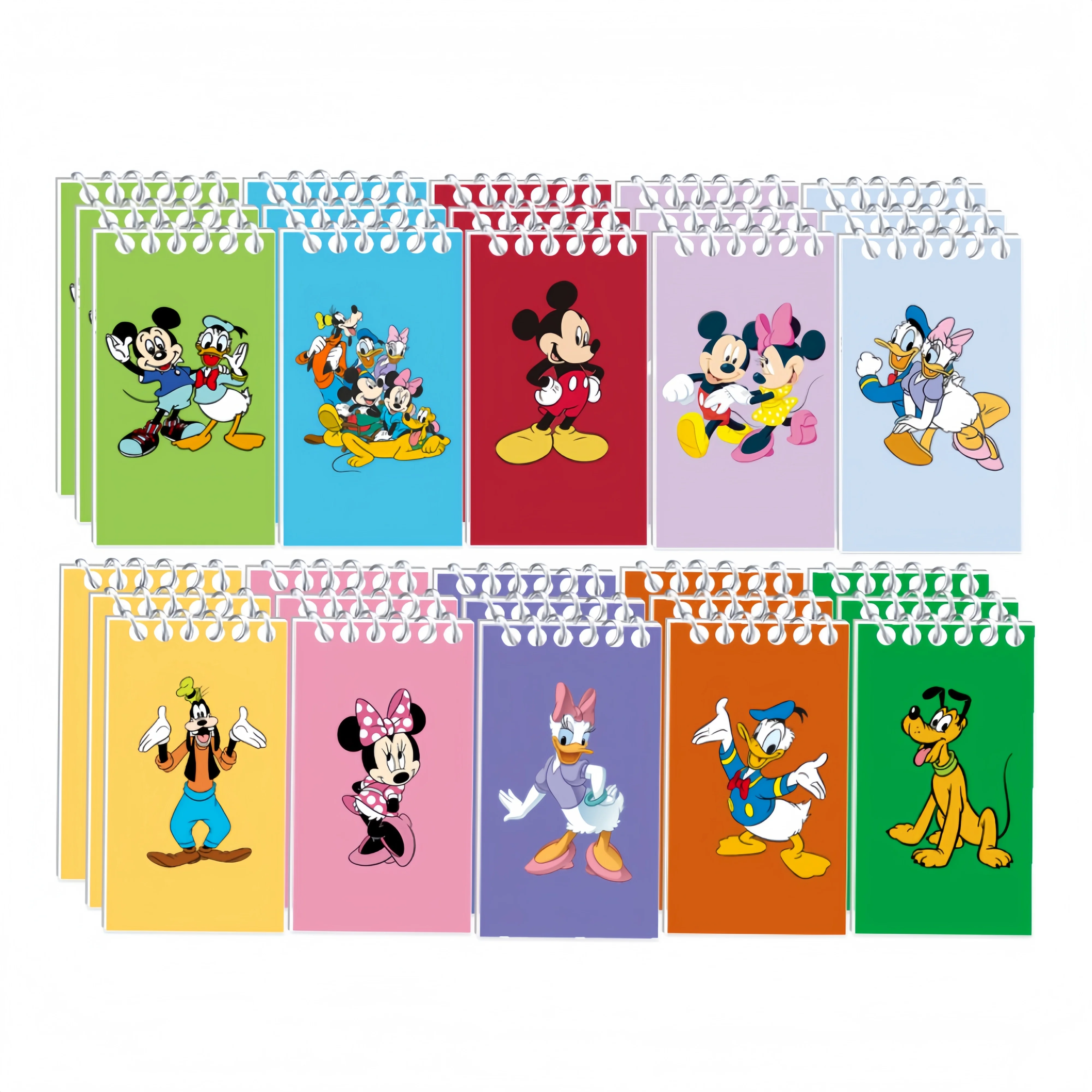Cuaderno de bobina de libro en espiral de Mickey, diario de Minnie, horarios, lista de Plan diario, Bloc de notas, suministros de favores escolares, papelería
