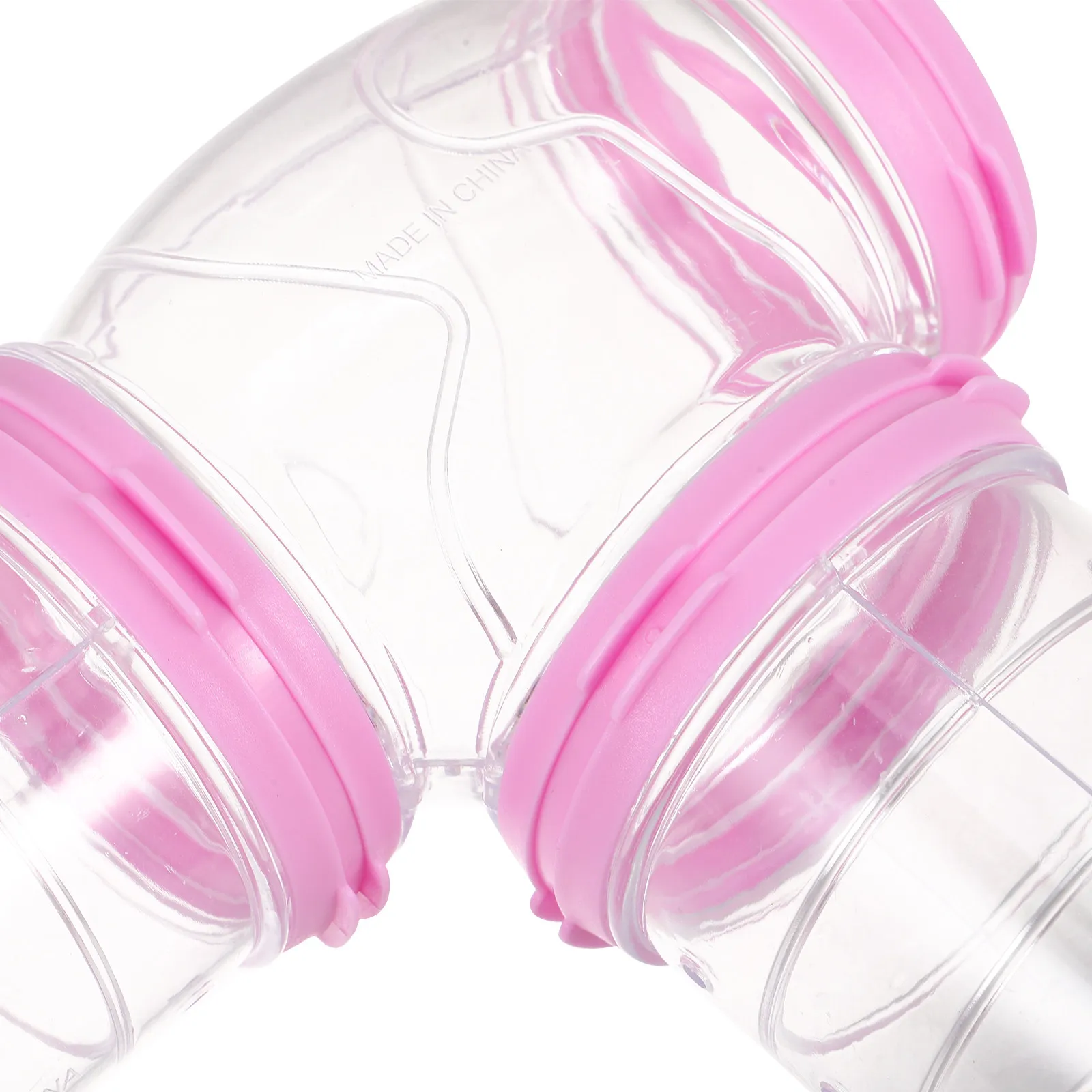 2Sets Hamster Tunnel Plastic Transparent Hideout External Cage Pipes Modular Extension Kit for Small Pet Play Hamster Tube