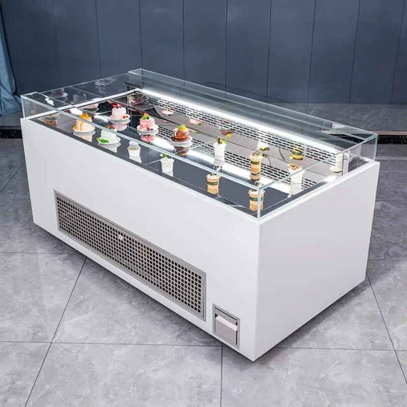 

Classic Eco-Friendly Durable LED-Lit Glass Cooler Cabinet Air-Cooled Bakery Showcase for Supermarkets Presenting Sandwich Cake