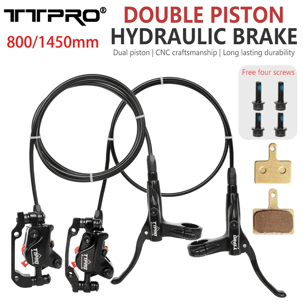 TTPRO MT200 MTB Bike Hydraulic Disc Brake Set For shimani sram Left front 800mm Right rear 1450mm Mountain Bicycle Brakes