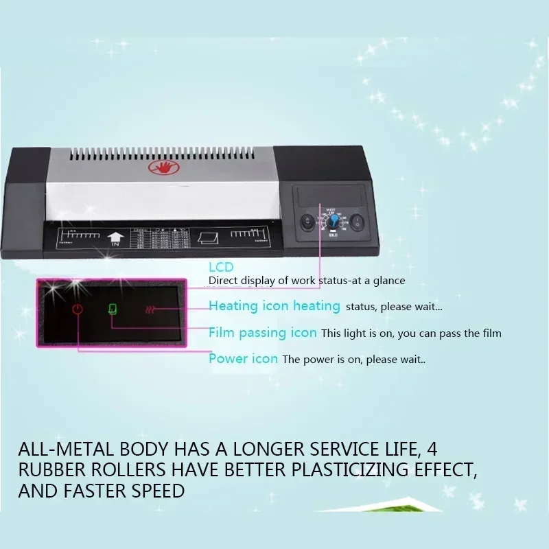 LM230i Compact Upgraded A4 Thermal Laminator for Home & Office – 4-Roller System with Rapid Warm-up