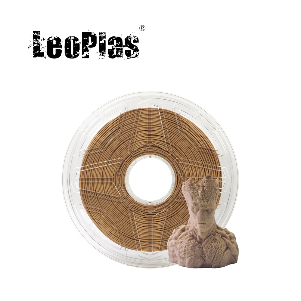 LeoPlas 2.85mm Wooden Wood PLA Filament 1kg For FDM 3D Printer Pen Consumables Printing Supplies Plastic Material