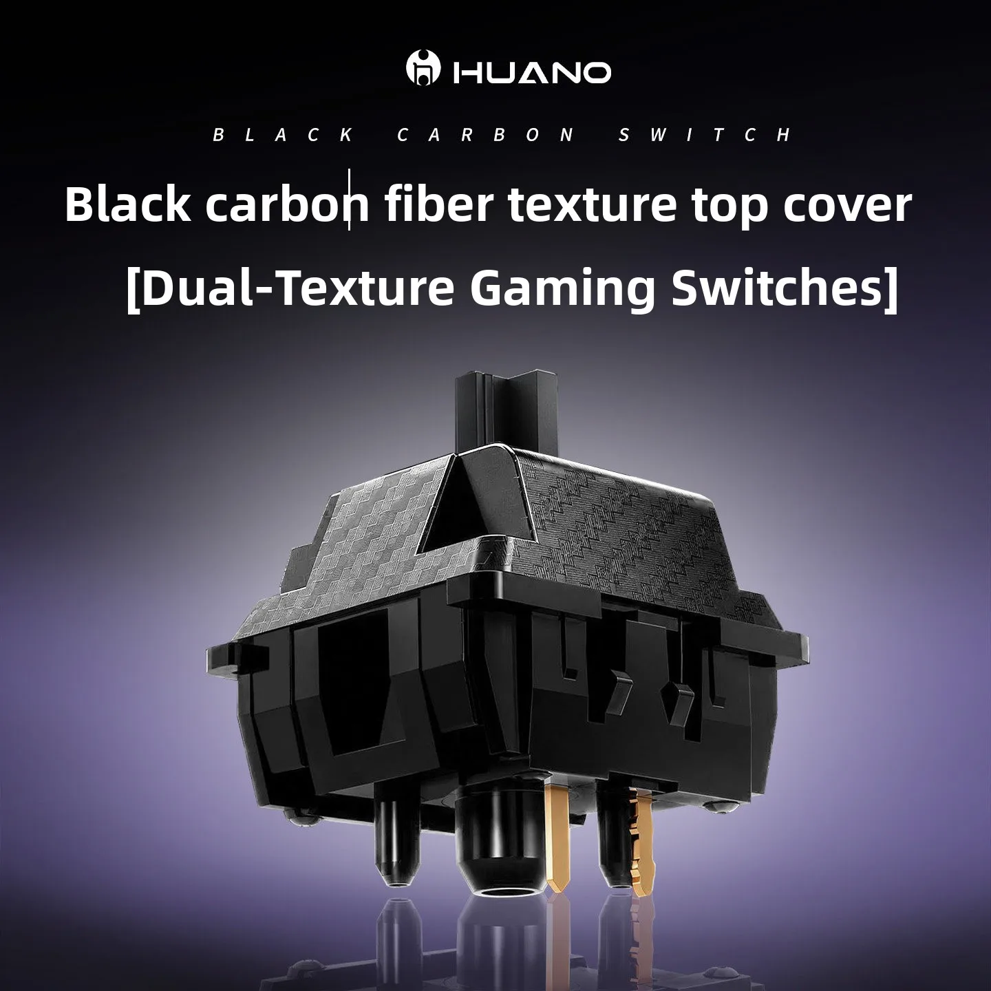 Black Carbon Switch 50g Linear Quick Trigger Pre-Lubed 5 Pins HotSwap POM Stem Huano Switches For Mx Mechanical Keyboard