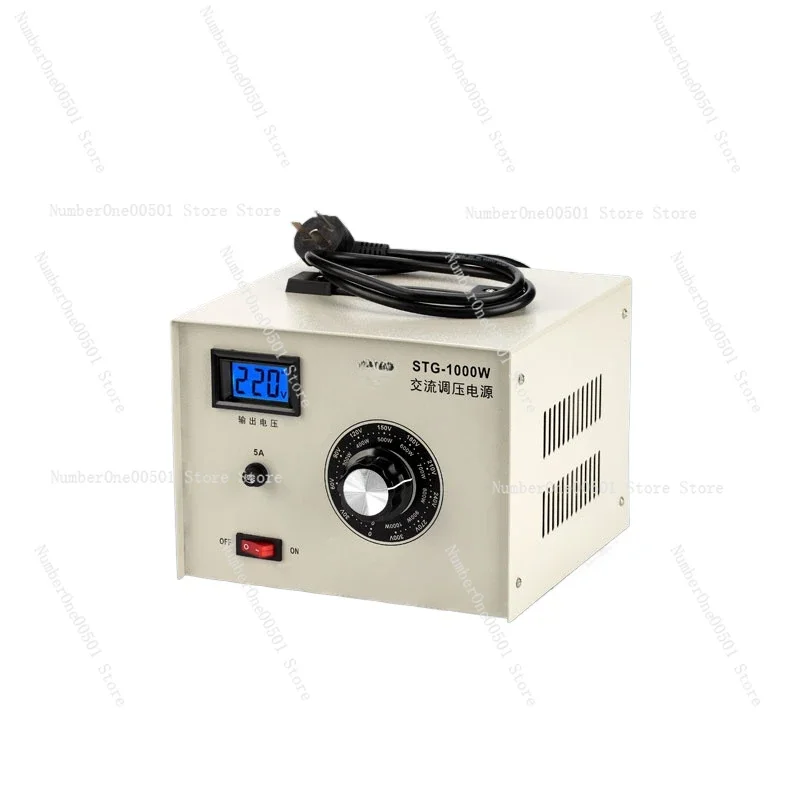 

1000W single-phase voltage regulator 220v contact carbon brush type 0-300V adjustable variable voltage AC power supply 1KVA