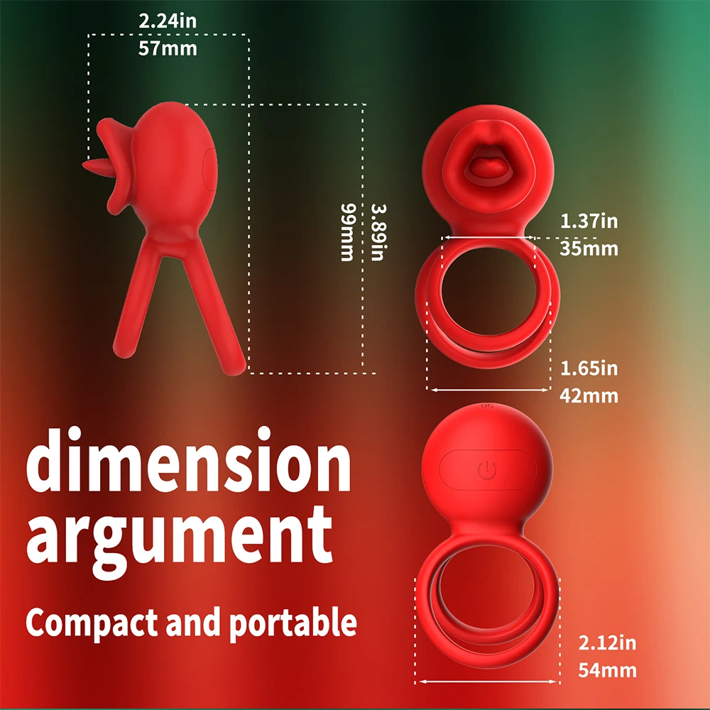 تهتز خاتم الديك App حلقة القضيب هزاز البظر محفز مع لعق الفم لعبة الجنس الكبار للرجال النساء الأزواج متعة