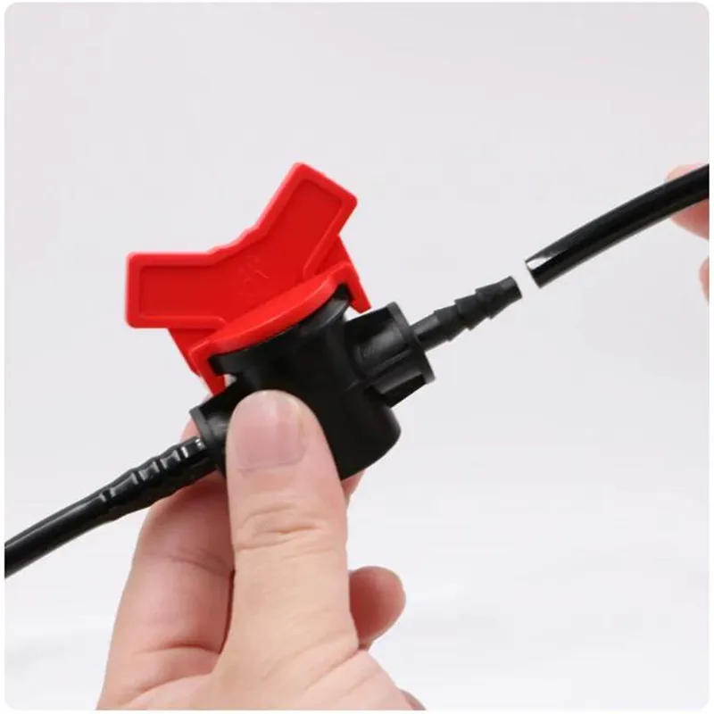 1/4inch Hose Valve Garden Tap Garden Drip Irrigation Fittings Pipe Connectors Water Valve For 4/7mm Water Flow Control Valve