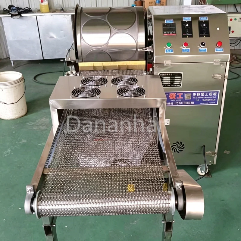 

Fully Automatic Gas Roast Duck Pancake Machine Spring Coil Wrapped round Flat Cake Maker for Commercial Use