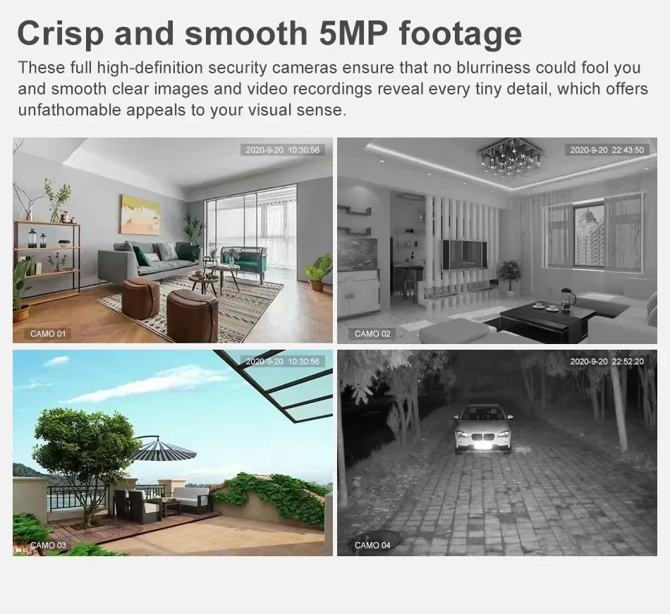 8*8MP 울트라 HD 메탈 쉘 POE CCTV 카메라 시스템 NVR 모니터링 세트 (야간 투시 및 CMOS 센서 보안 카메라 시스템 포함)