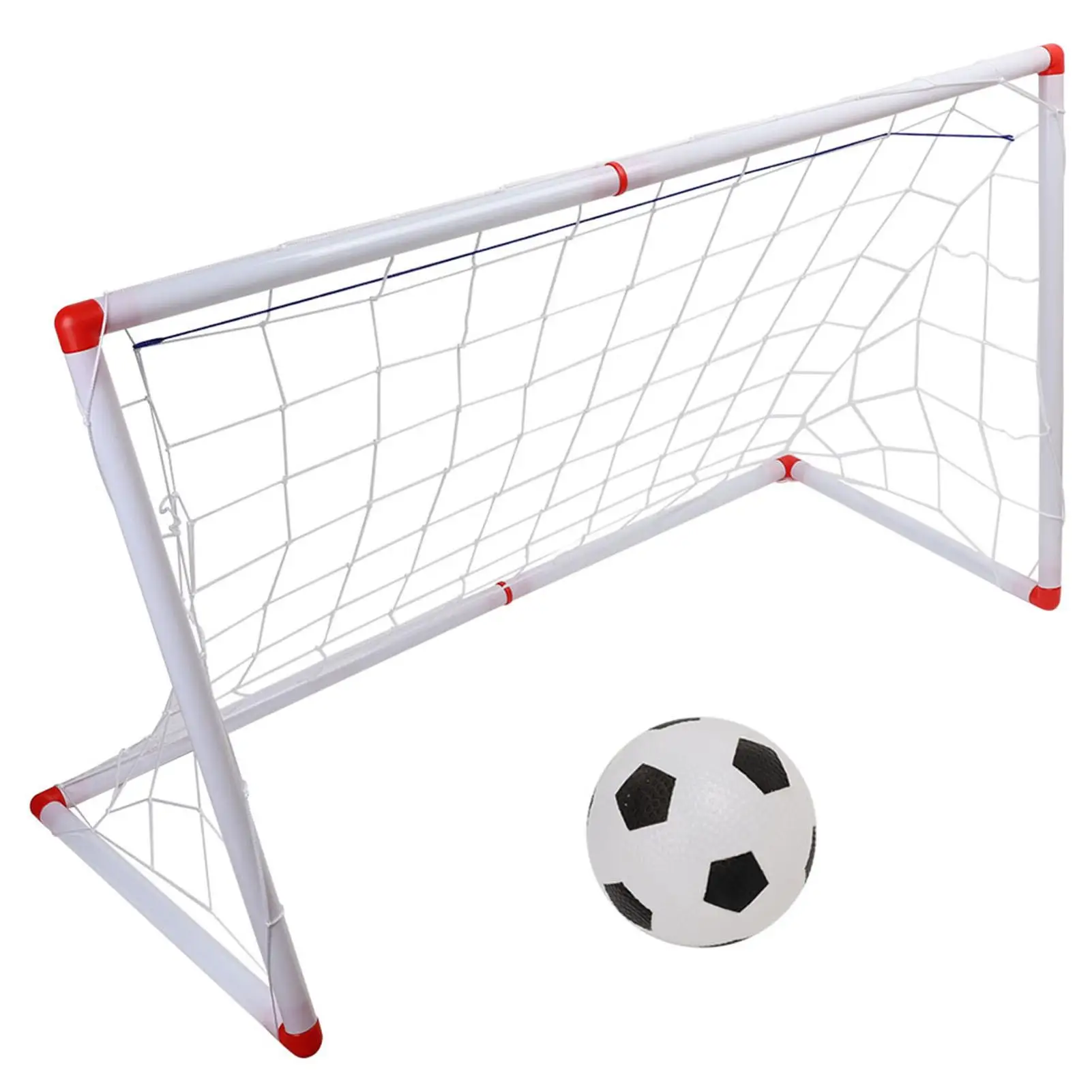 106/120cm Mini Soccer Goal Set for Kids - Indoor/Outdoor Football Net with Ball Pump - Official Size Sport Toy