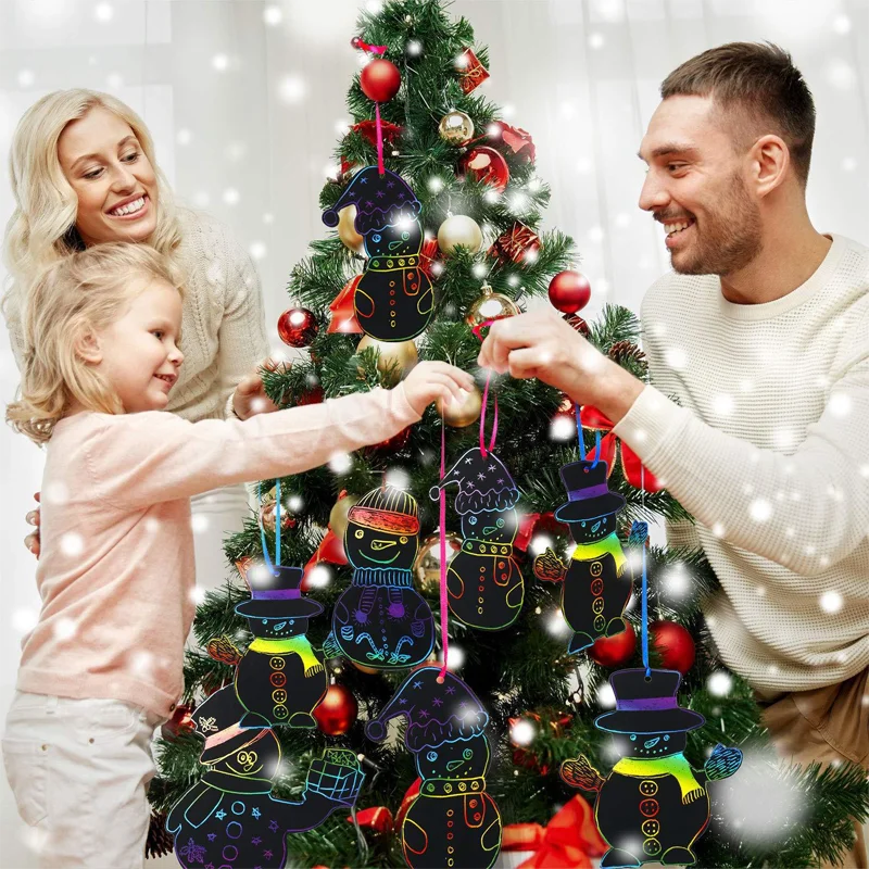 48 pçs natal diy arco-íris scratch arte marcadores em forma irregular das crianças halloween artesanato decoração conjunto