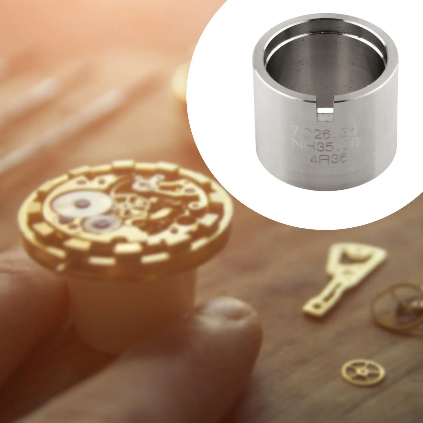 Uhrwerkhalter, Mehrzweck-Uhrwerkbasis aus Edelstahl für die Reparatur von Uhrmachern, Basteln, stabiler Halt 7S36